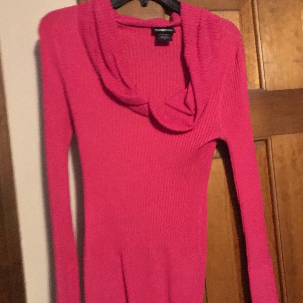Pink Cowlneck thin sweater